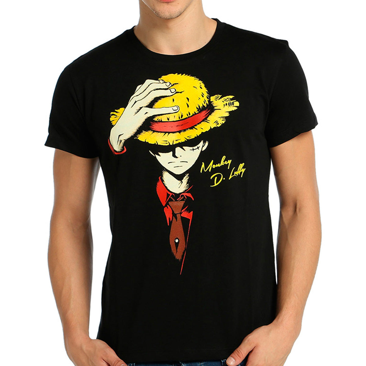 One Piece Monkey D. Luffy Black Men's T-Shirt