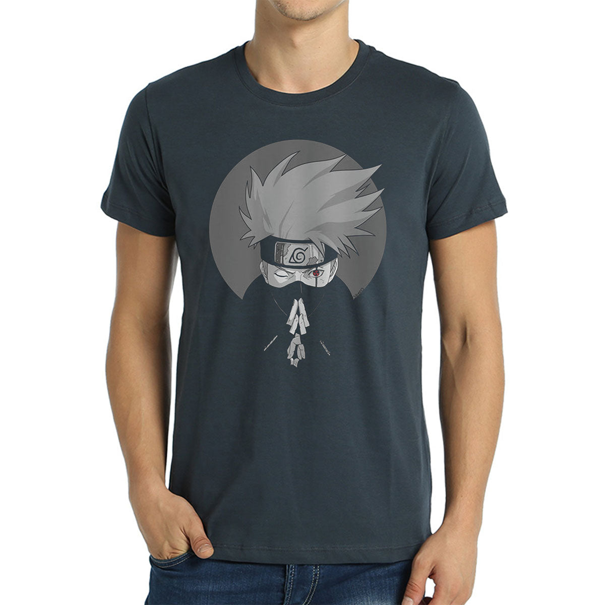 Naruto Kakashi Charcoal Men's T-Shirt