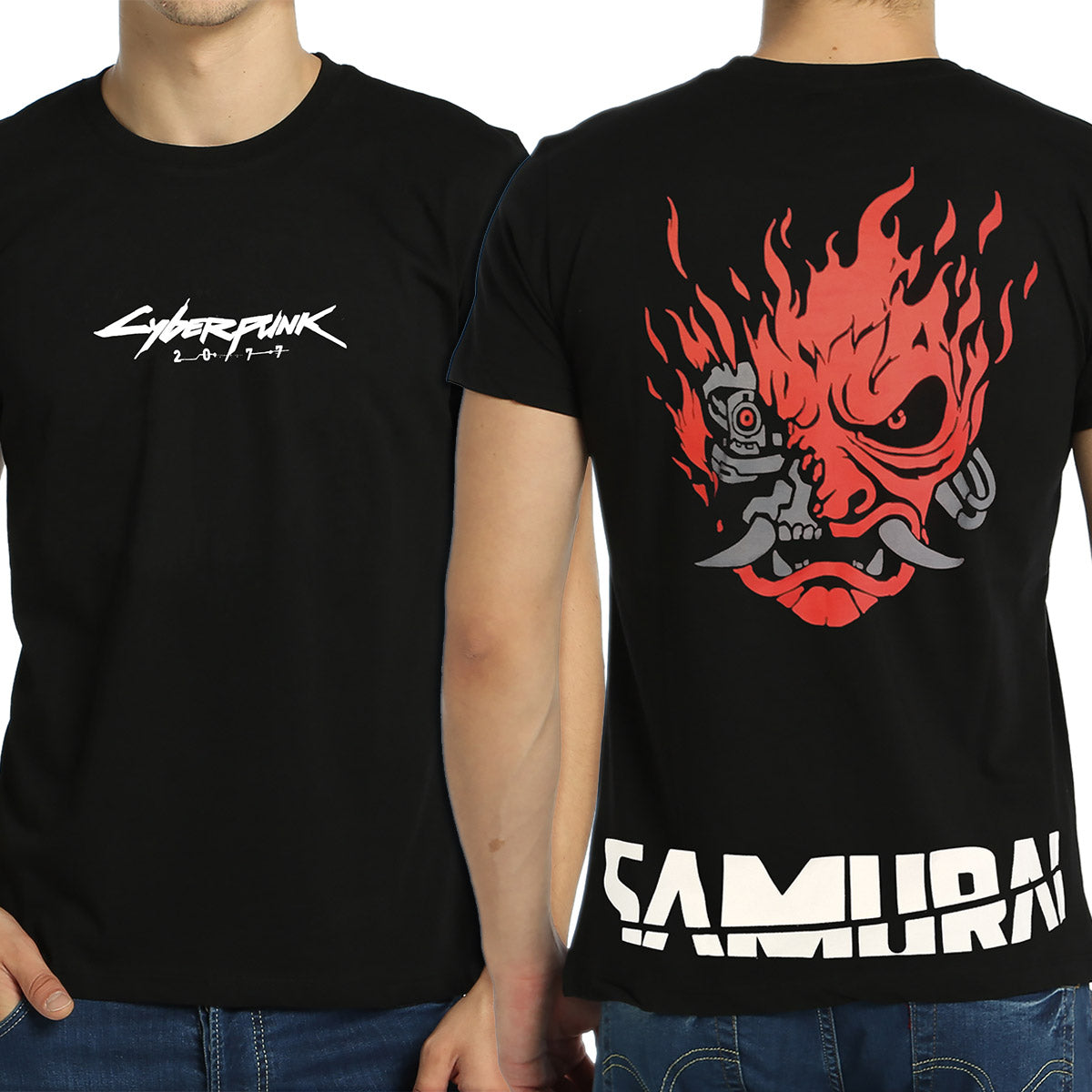 Cyberpunk 2077 Samurai Black Men's T-Shirt