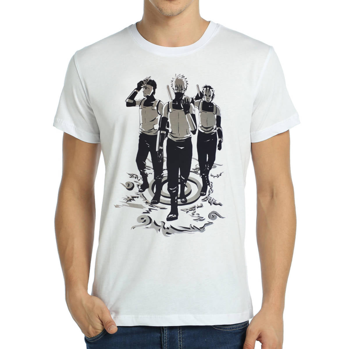 Naruto Anbu Kakashi Yamato White Men's T-Shirt