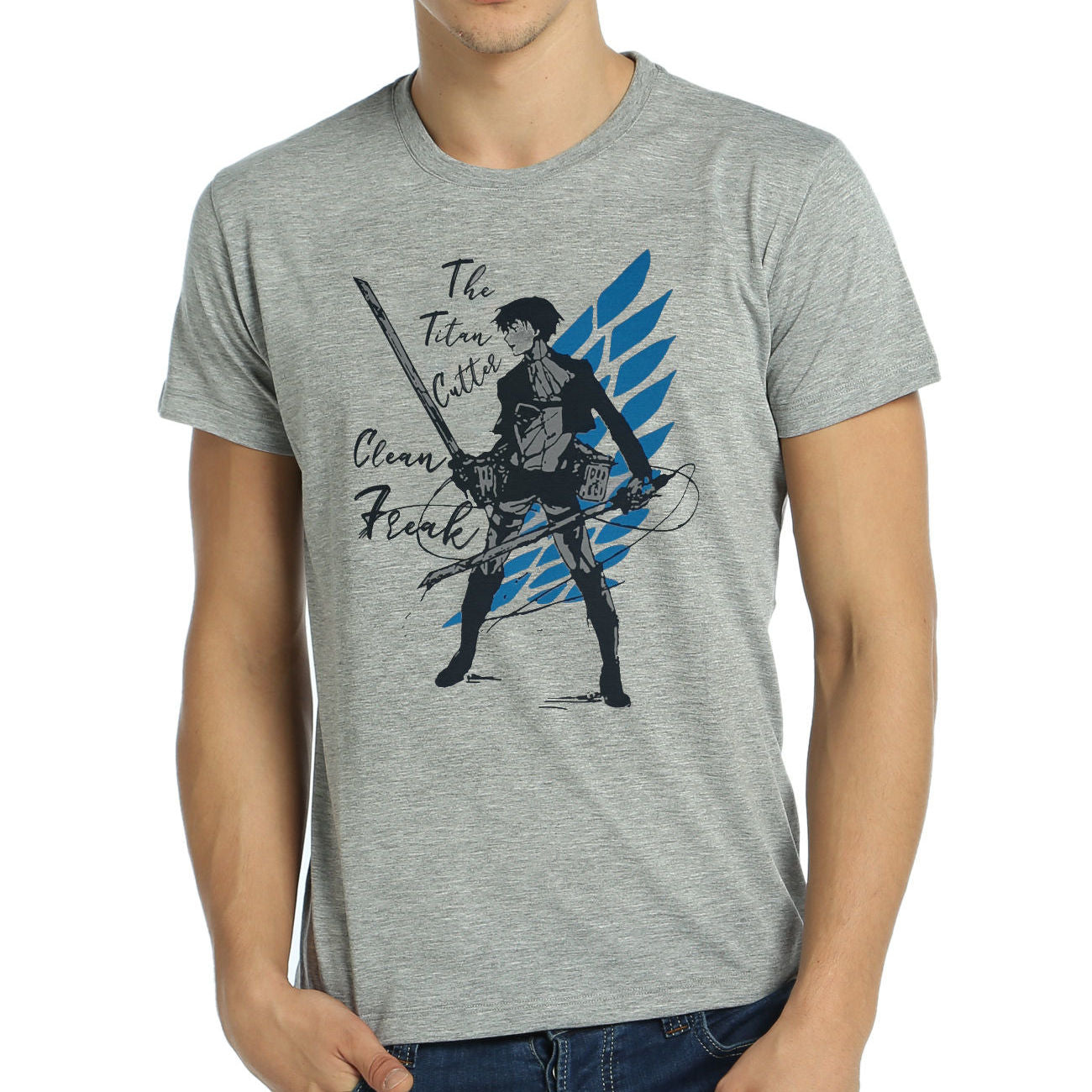 Attack On Titan Levi Gray Men's T-Shirt